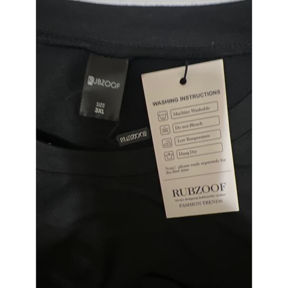 Rubzoof Long Sleeve Crew Neck with Stripes and Pocket Pullover Top NWT Size 3XL - Picture 6 of 8